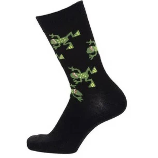 Bengt & Lotta Socks- "Frog, Black"