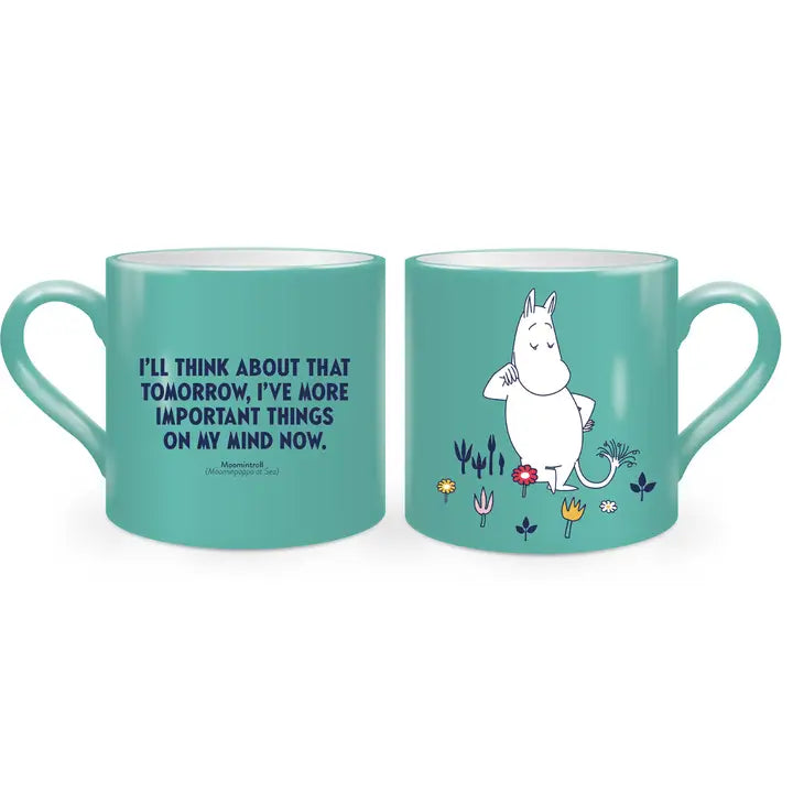 Ceramic Moomin Mug "Important Things" Teal