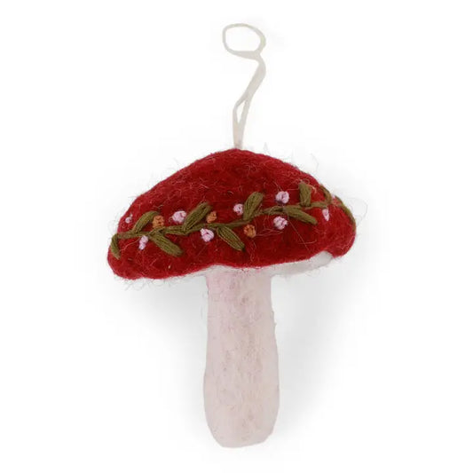 Embroidered Felt Mushroom