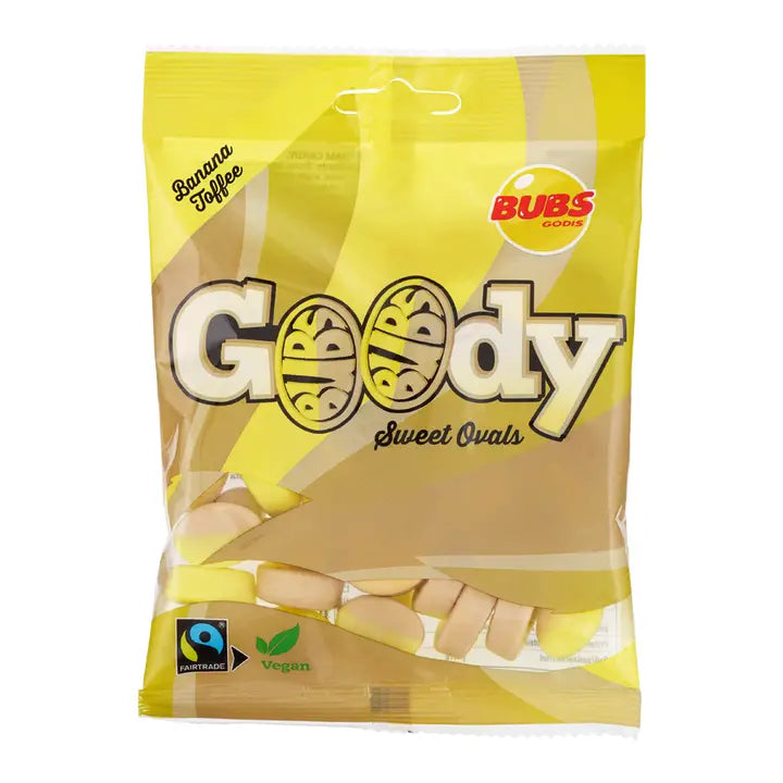 Bubs Godis Banana Sweet Toffee Ovals