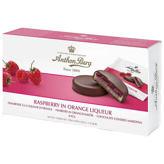 Anthon Berg Raspberry in Orange Liqueur Marzipan Chocolates