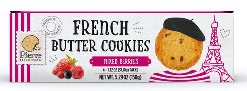 French Butter Cookies with Mixed Berries