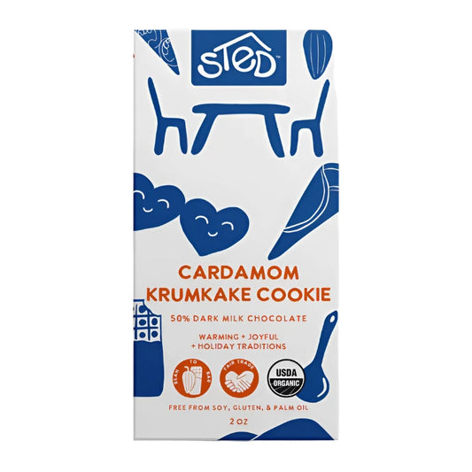 Sted Cardamom Krumkake Cookie Chocolate Bar