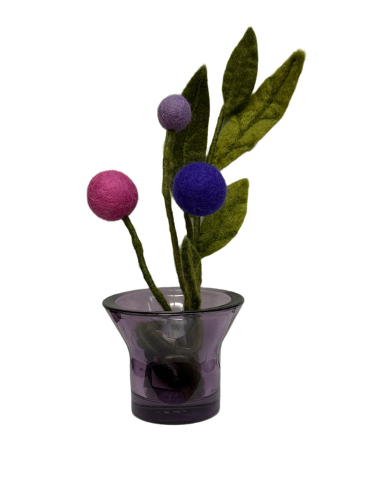 Purple Bouquet with Vase