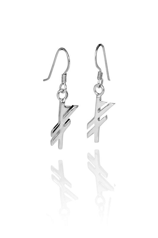 Alrun Luck/Gæfa Runic Earrings