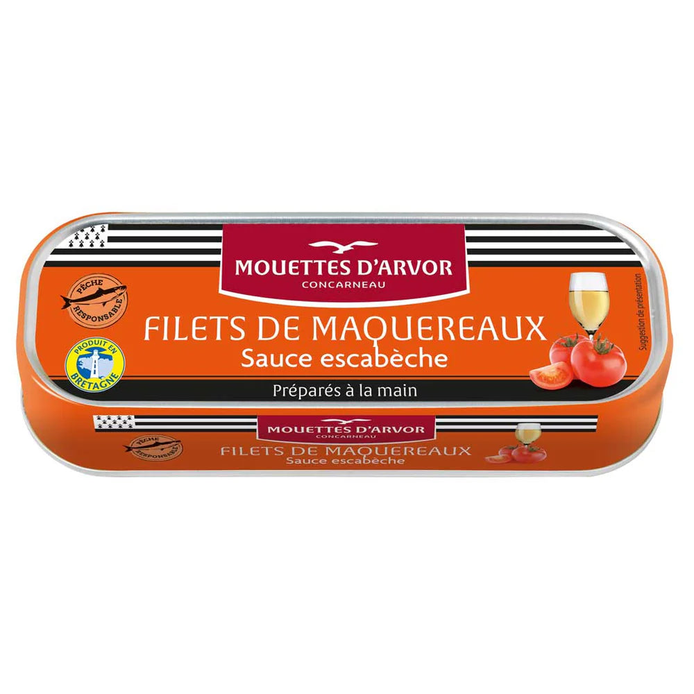 Mouettes d'Arvor Mackerel Fillets in Escabèche Sauce