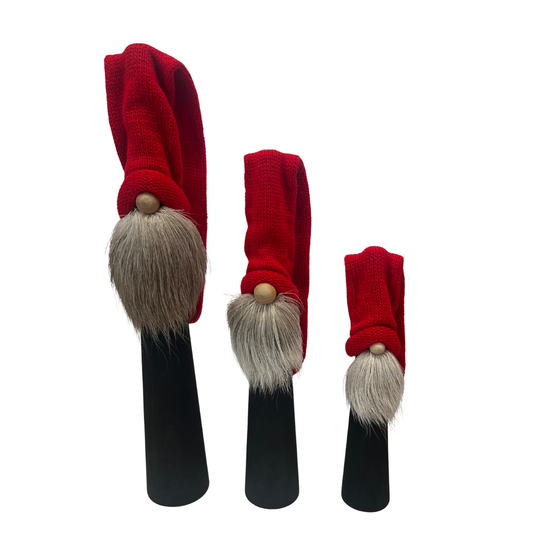 Spegel of Sweden Tall Tomte with Reindeer Beard, Black Base