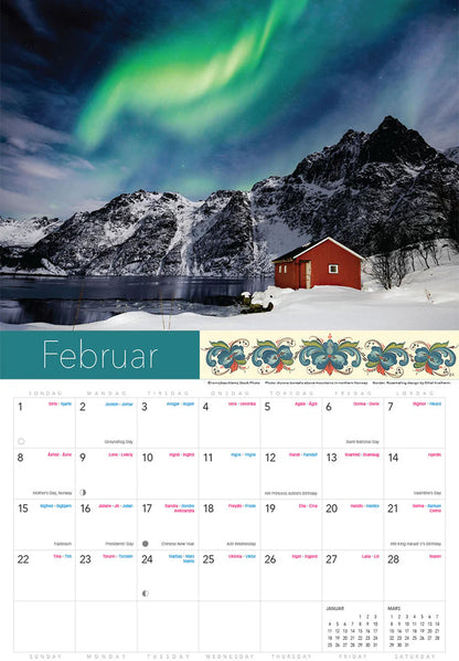 Splendor of Norway Calendar, 2026