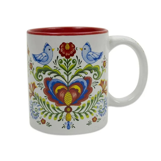 Rosemaling Lovebirds Mug