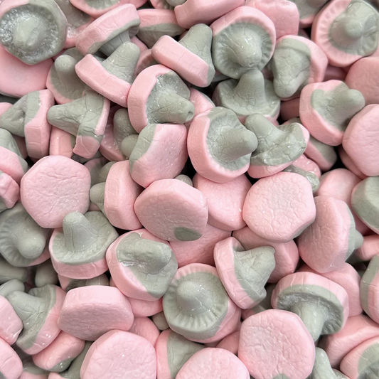 Raspberry Licorice Marshmallow Mushrooms
