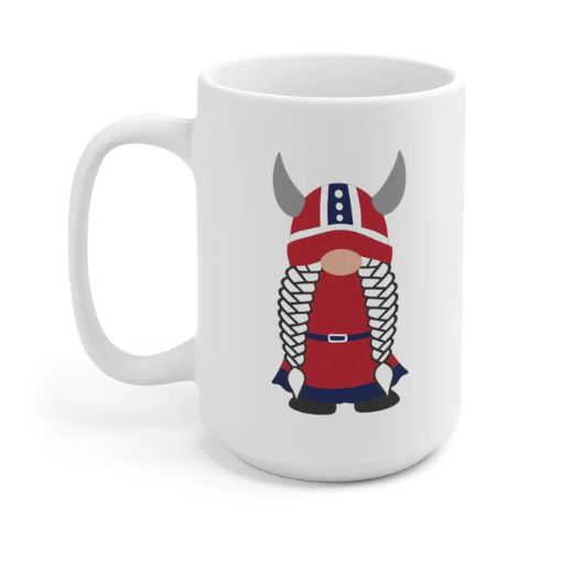 Norwegian Viking Girl Gnome Mug