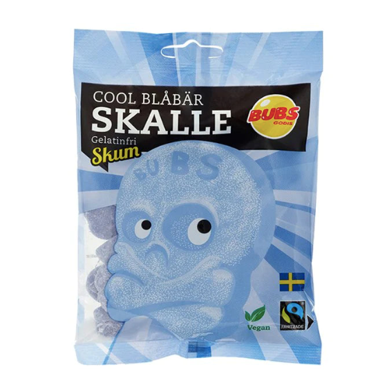 Bubs Blåbär Skalle (Blueberry Foam Skulls)