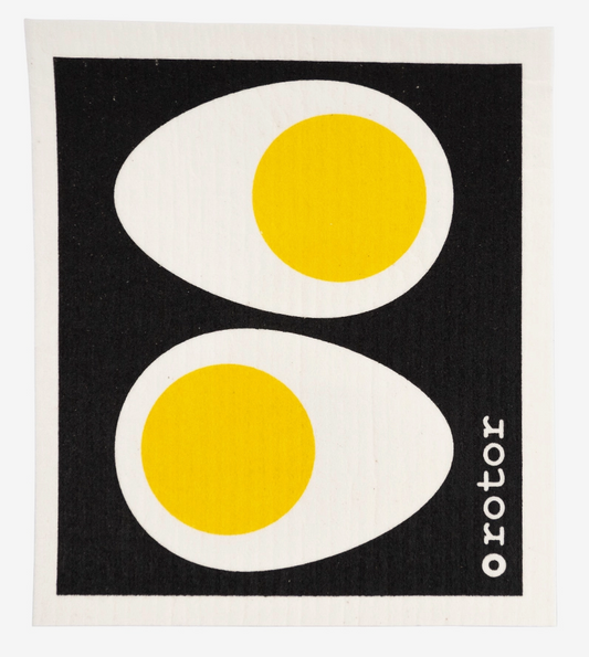 Egg Halves Swedish Dishcloth