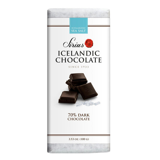 Icelandic Chocolate, 70% Dark with Sea Salt
