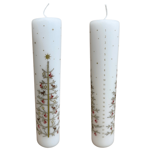 Tall Christmas Tree Advent Candle