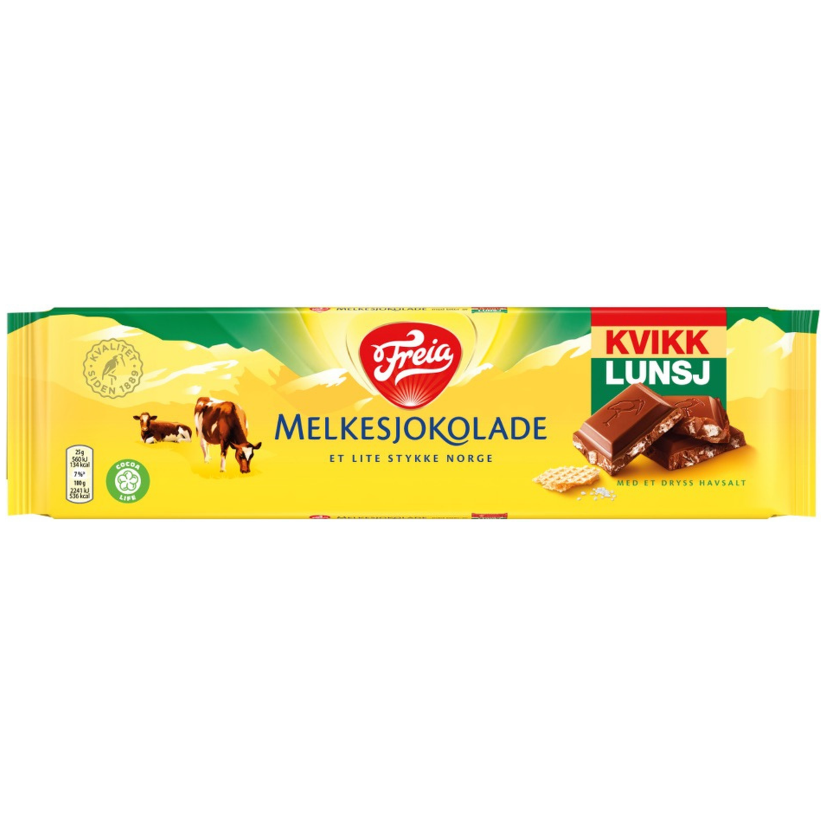 Freia of Norway, Milk Chocolate with Kvikk Lunsj
