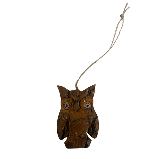 Bark Owl Ornament