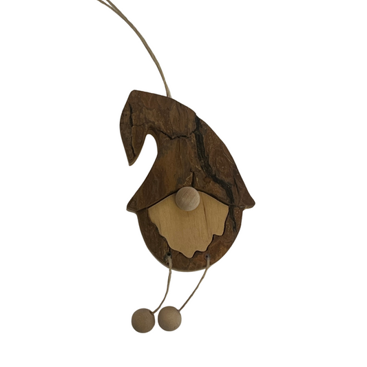 Bark Gnome with Feet Ornament