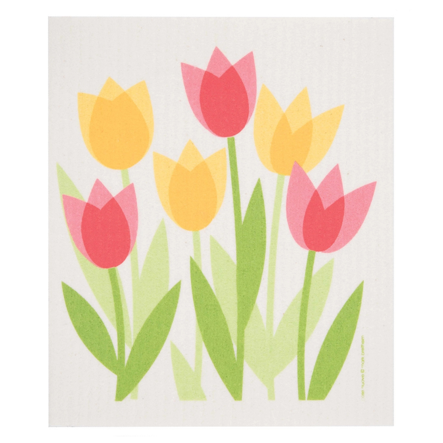 Tulip Field Swedish Dishcloth