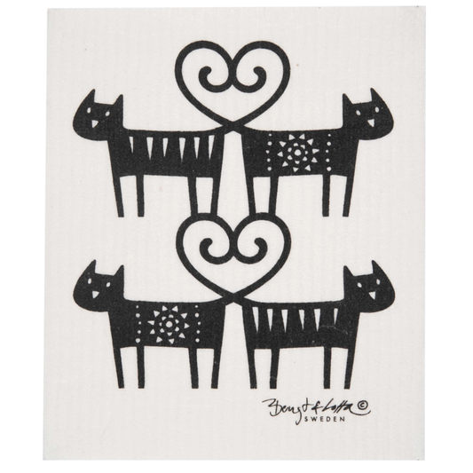 Cat Lovers Swedish Dishcloth