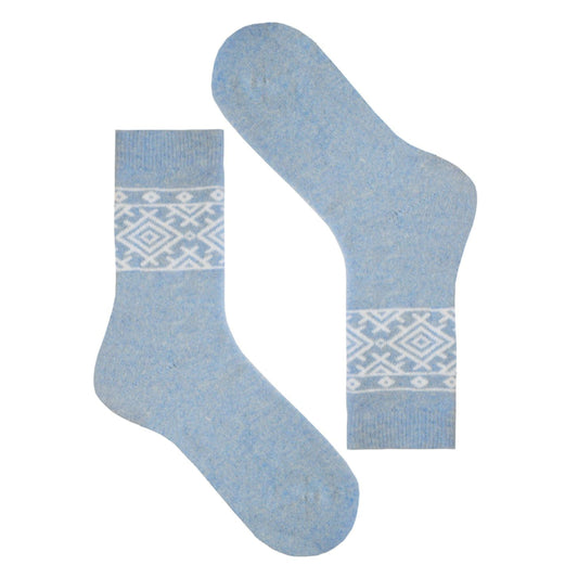 Estonian Wool/Angora Socks Light Blue