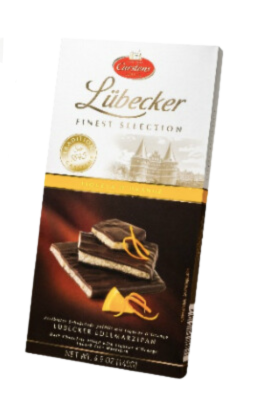 Dark Chocolate Filled with Liqueur d'Orange & Lübeck Marzipan