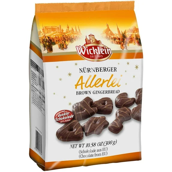 Wickerlein Allerlei Soft Gingerbread in Dark Chocolate Cookies