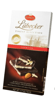 Dark Chocolate Bar Filled with Lübeck Marzipan