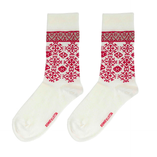 Bengt & Lotta Socks - Fjallnas, White