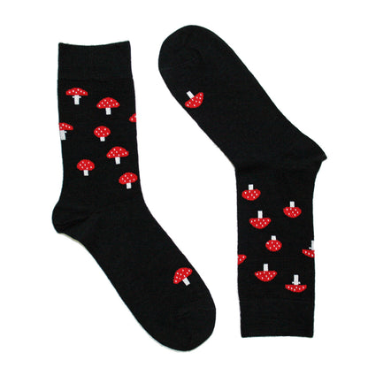 Bengt & Lotta Socks "Mushrooms, Black"