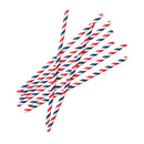 Blue/White/Red Paper Straws