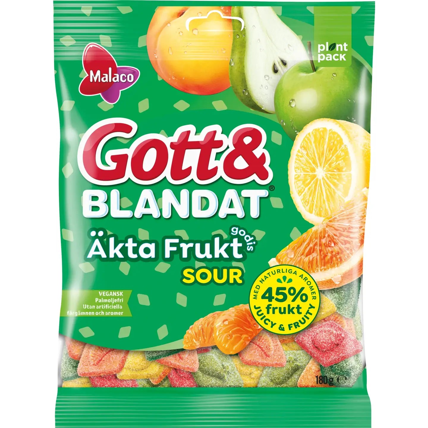 Malaco Gott & Blandat Äkta Frukt Sour (Real Fruit Sour)