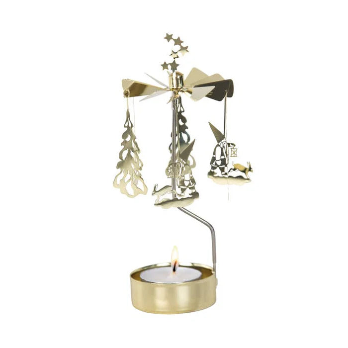 Rotary Candleholder, Winterland, Gold