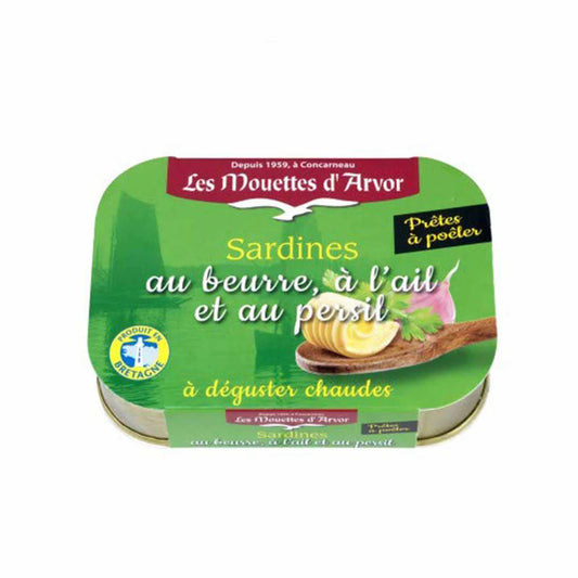 Mouettes d'Arvor Whole Sardines w/ Garlic-Parsley Butter