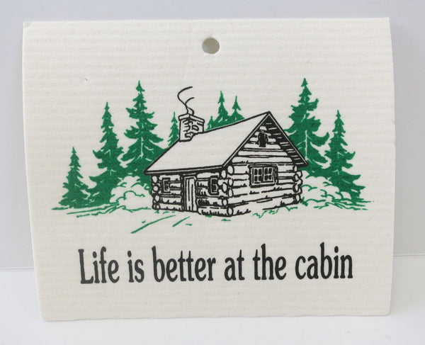 "Cabin" Swedish Dishcloth