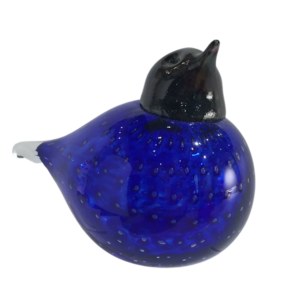 Blue/Black Glass Bird