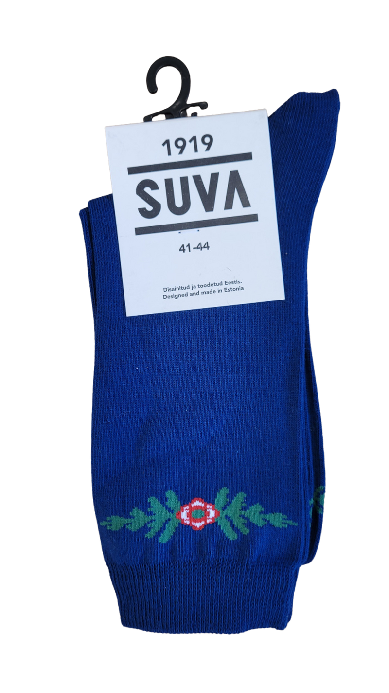 Blue Dala Horse Crew Socks