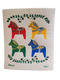 Four Dala Horses Swedish Dishcloth