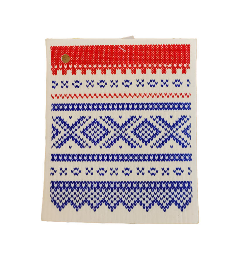 White Background Marius Pattern Swedish Dishcloth