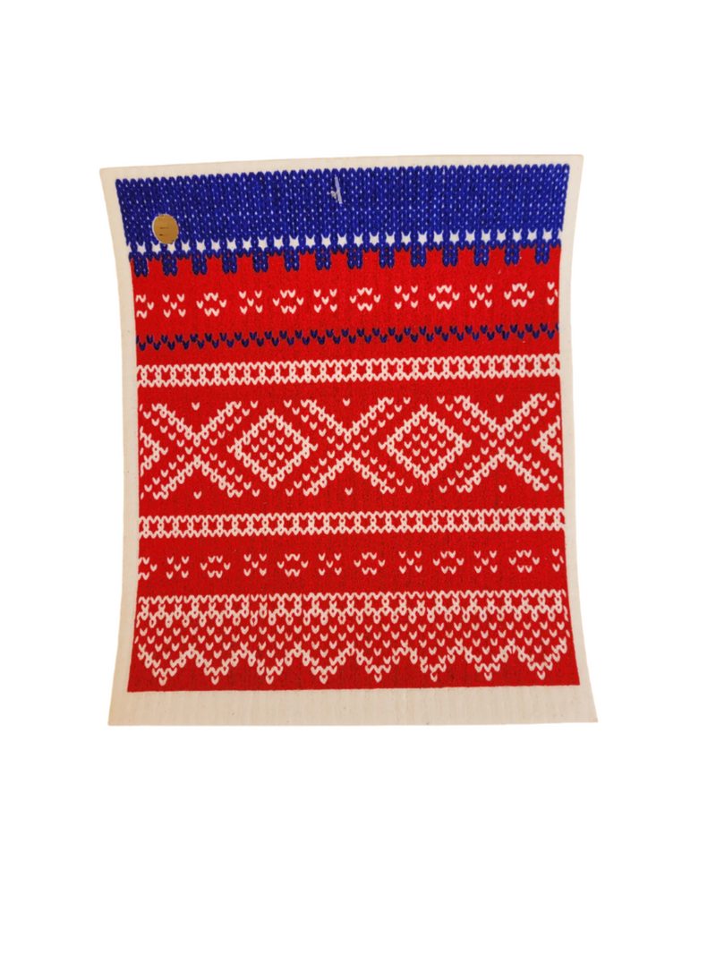 Red Marius Print Swedish Dishcloth – ScanSpecialties