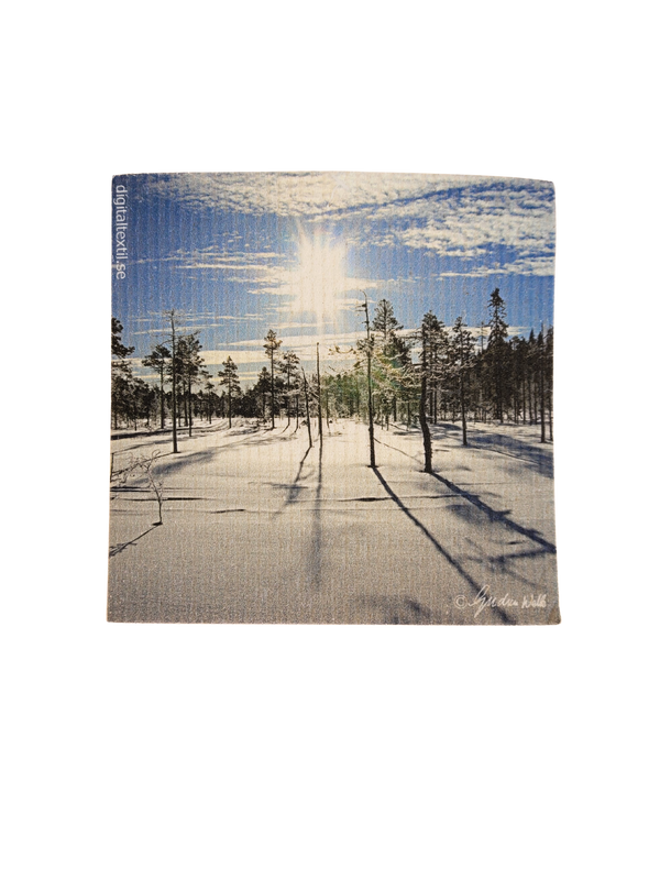 Morning Snow Swedish Dishcloth