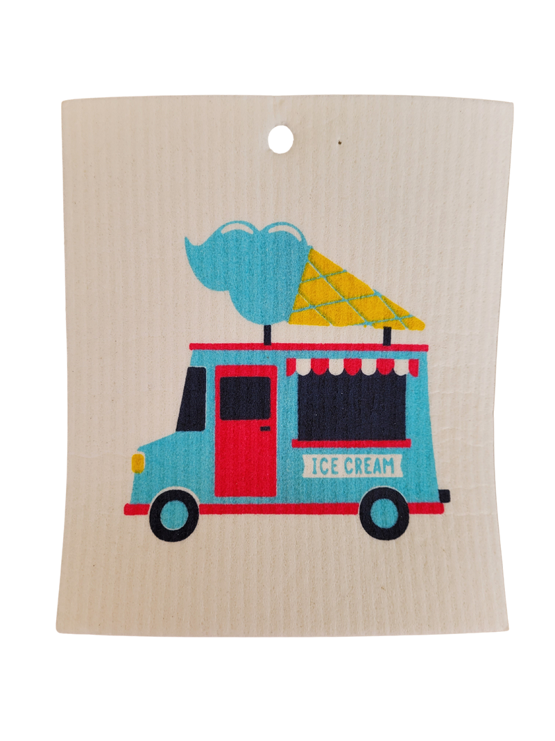 Ice Cream Truck Swedish Dishcloth