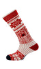 History Pattern Wool Knee High Socks - Raspberry