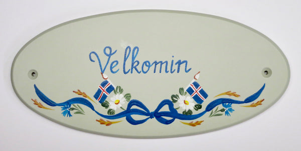 Velkomin Icelandic Wall Decal (Hand-Painted)