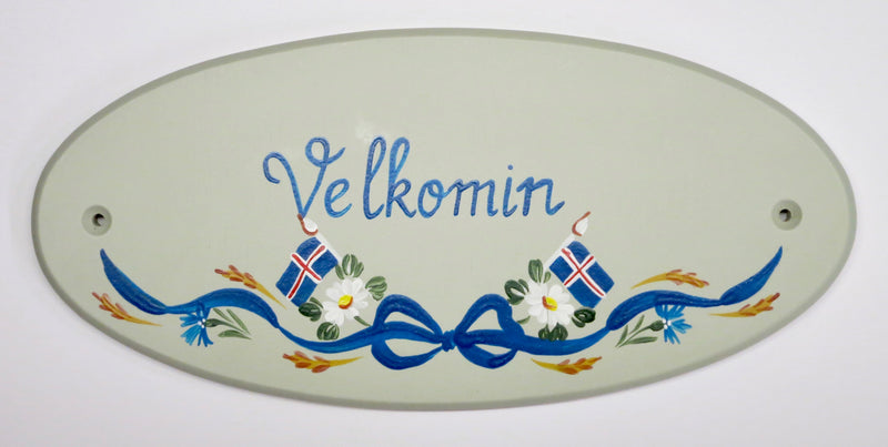 Velkomin Icelandic Wall Decal (Hand-Painted)