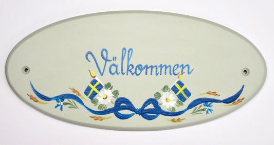 Välkommen Swedish Wall Decal (Hand-Painted)