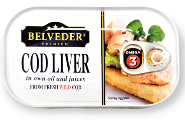 Cod Liver in own oil and juices from Fresh Wild Cod