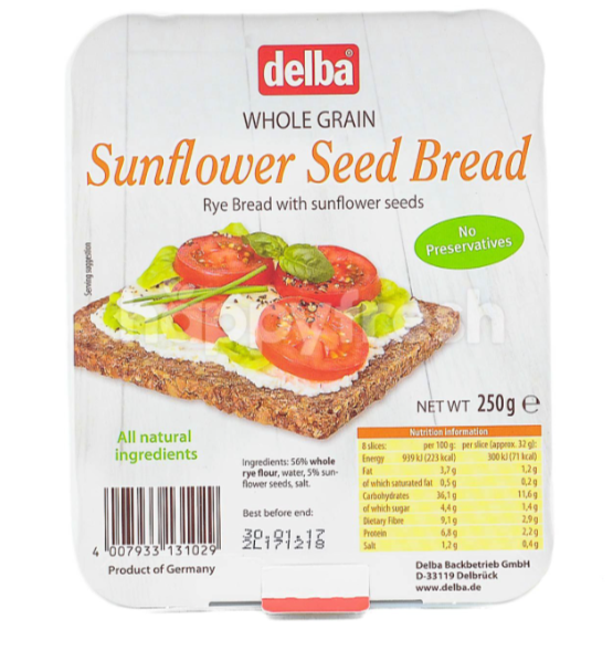 Delba Sunflower Seed Bread