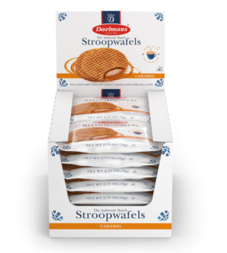 Daelmans Authentic Dutch Stroopwafels made with Caramel
