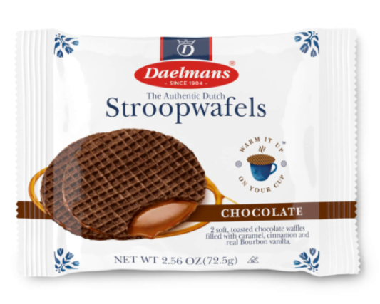 Daelmans Authentic Dutch Stroopwafels made with Chocolate
